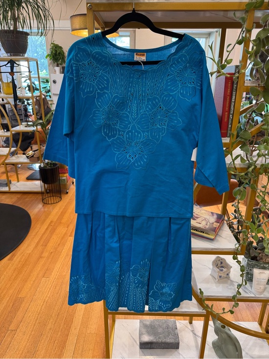 Nautica Dresses & Skirts - Vintage, Nautica Turquoise Blue Embroidered Midi Dress